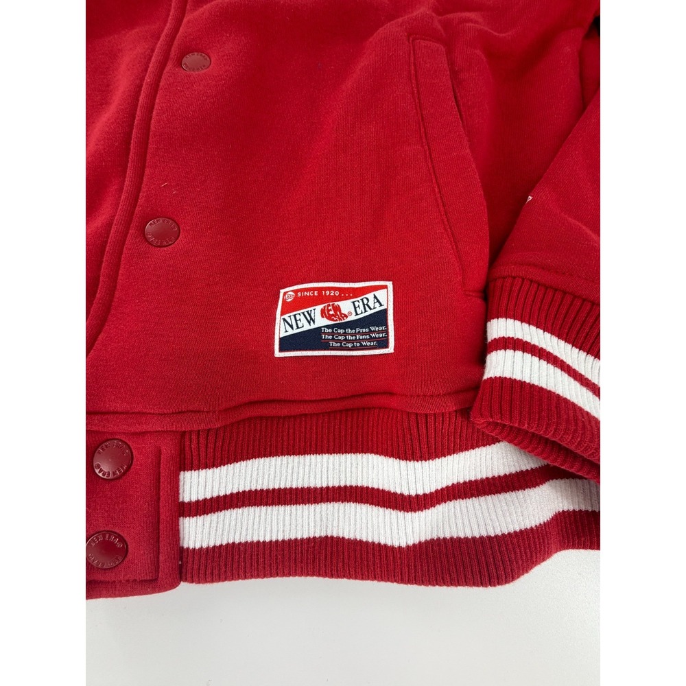 Kansas City Chiefs Women's Red Poly Snap Varsity Jacket New Era Size Small S NWT - Picture 2 of 9